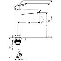 Смеситель для раковины Hansgrohe Logis 71091000 хром, фото №2