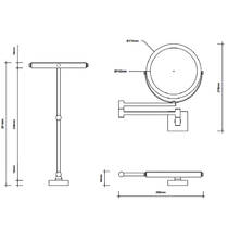 Косметичне дзеркало Decor Walther Classic SP 28/2/V 0105820 зі зібльшенням 5х, золото глянець, фото №2