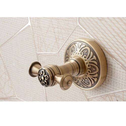 Гачок Аква Родос Milano 9625 подвійний бронза, фото 3