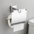 Тримач для туалетного паперу Аква Родос Леонардо 9926 з кришкою хром, фото 1