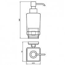 Дозатор для рідкого мила Аква Родос Leonardo 9933А з тримачем хром/білий, фото №3