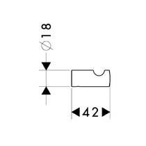 Гачок Hansgrohe Logis 40511000 одинарний хром, фото №2