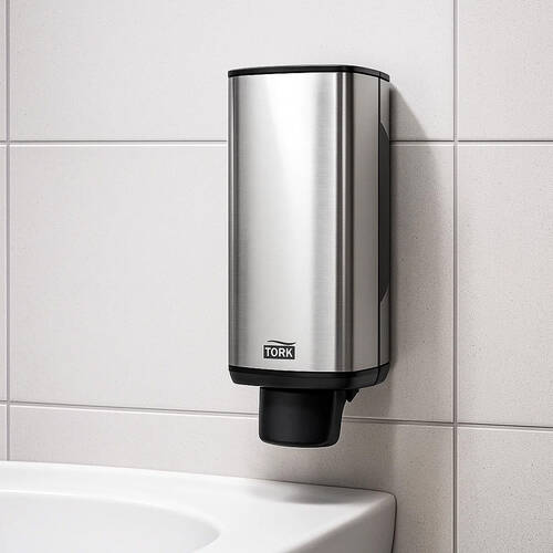 Диспенсер для рідкого мила/піни TORK 460010 нержавіюча сталь/пластик чорний, 1 л, фото 1