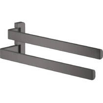 Держатель для полотенец Axor Universal Softsquare 42821340 двойной динамический, хром черный матовый, фото №1