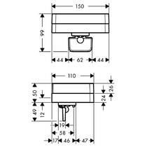 Дозатор для жидкого мыла Axor Universal Softsquare 42819340 хром черный матовый, фото №2