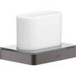 Склянка Axor Universal Softsquare 42834340 з тримачем, хром чорний матовий, фото 1