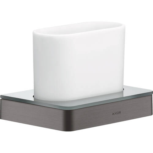 Склянка Axor Universal Softsquare 42834340 з тримачем, хром чорний матовий, фото 1