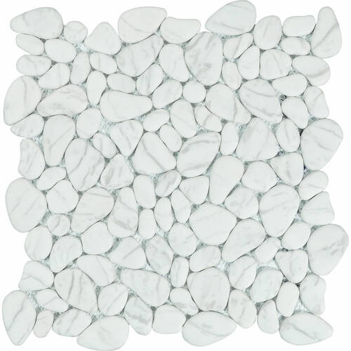 Мозаїка Mozaico De Lux V-Mos VL-425W White Stone Mosaic 28,5x28,5 см, фото 1