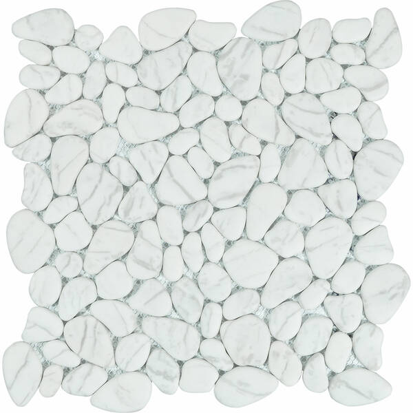 Мозаїка Mozaico De Lux V-Mos VL-425W White Stone Mosaic 28,5x28,5 см, фото 1
