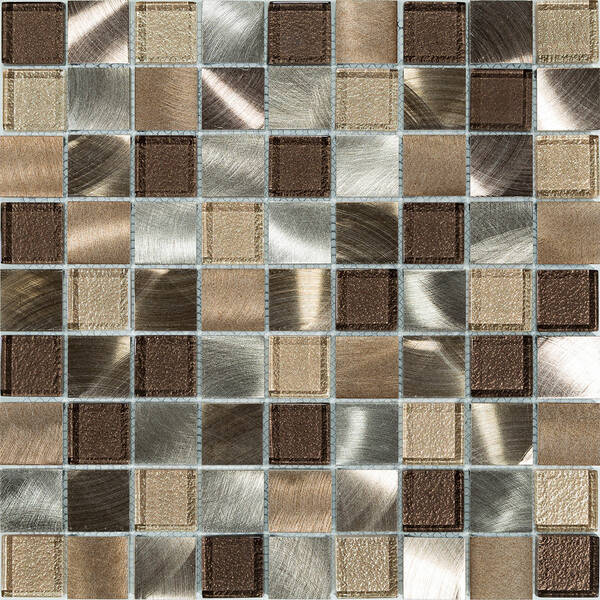 Мозаїка Mozaico De Lux V-Mos W-7657 Mix Brown Mosaic 30,5Х30,5 см, фото 1