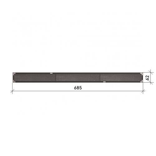 Решетка для душевого канала ACO ShowerDrain C-line 9010.88.82 (408599) 685 мм под плитку, фото 4