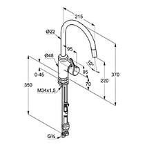 Змішувач для кухні Kludi Bingo Star 428519678 сталевий, фото №2