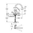 Набір змішувачів для ванни та кухні Grohe Bau Flow 121640K (4 в 1), фото 4