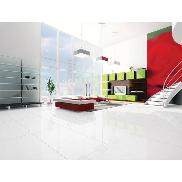 Керамограніт Megagres Plain White 60x120 см, фото 2