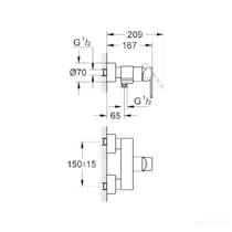 Змішувач для душу Grohe Quadra 32637, фото №2