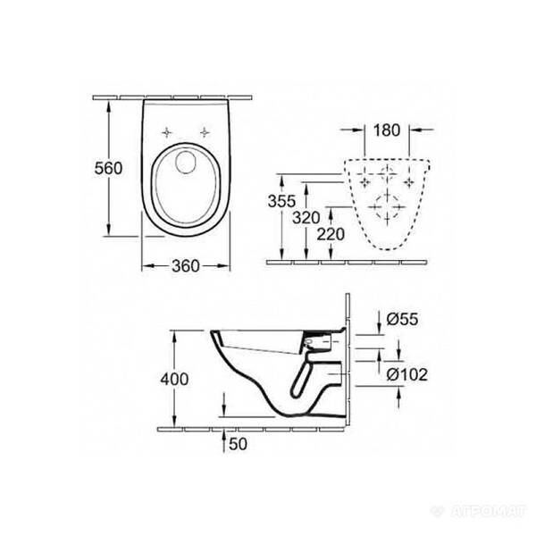Унітаз підвісний Villeroy&Boch O. Novo 5660H101 із сидінням Soft Close, фото 3