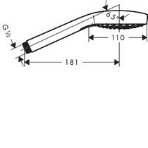 Ручний душ Hansgrohe Croma Select E Vario 26812400, фото №2