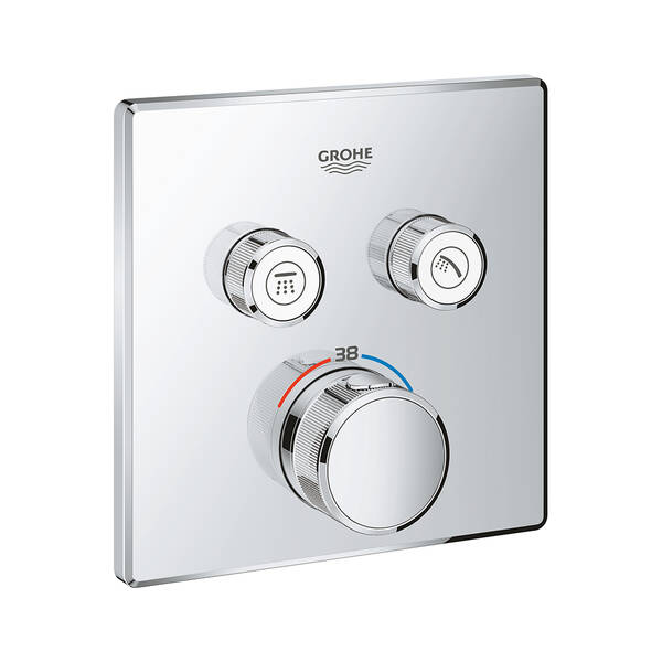 Змішувач прихованого монтажу для душу Grohe Grohtherm SmartControl 29124000 термостатичний на 2 виходи, фото 1