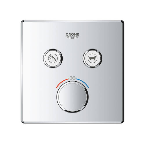 Смеситель скрытого монтажа для душа Grohe Grohtherm SmartControl 29124000 термостатический на 2 выхода, фото 2