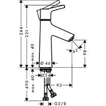 Смеситель для раковины Hansgrohe Talis S 72021000 хром, фото №2