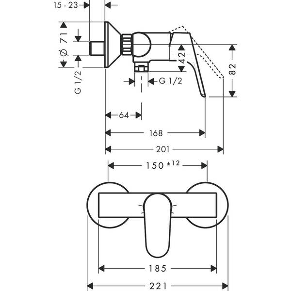 Змішувач для душу Hansgrohe Focus E2 31960000, фото 2