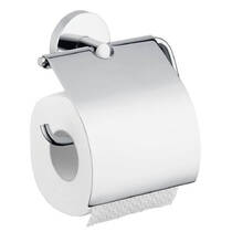 Тримач для туалетного паперу Hansgrohe Logis 40523000 з кришкою хром, фото №1