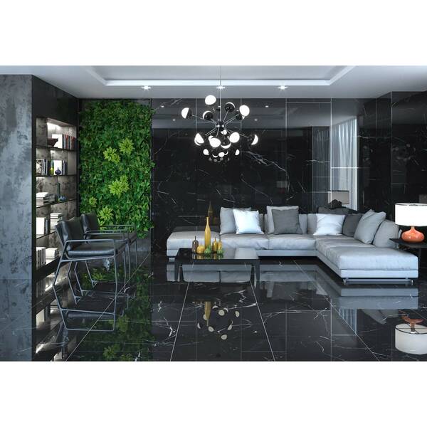 Керамогранит Almera Ceramica-2 Xl Qi918P989M Imperium Black 90x180 см, фото 3