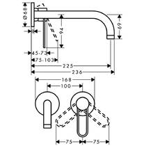 Змішувач прихованого монтажу для раковини Axor Uno 38122000 хром, фото №2