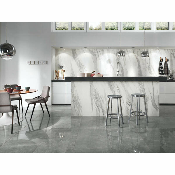 Керамограніт Novabell Imperial Imp-83Rt Calacatta Bianco Silk Rett 30x120 см, фото 2