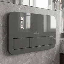Клавіша змиву Villeroy & Boch ViConnect M200 922400RA сірий глянець, скло, фото №1
