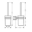Щітка для унітазу Hansgrohe Logis Universal 41722000 з тримачем хром/білий, фото 2