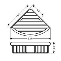 Полка-корзина металлическая Hansgrohe Logis Universal 41710000 угловая, фото №2