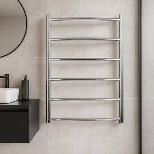 Полотенцесушитель комбинированный с теном Mario Классик НР 800х530/500 мм хром (ТЭН Terma KXT 300W, блок управления TERMA КТХ 4S), фото 1