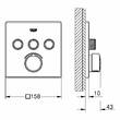 Змішувач прихованого монтажу для душу Grohe SmartControl 29149000 зовнішня частина, фото 3