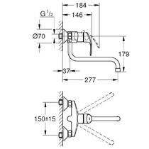 Смеситель для кухни Grohe Eurosmart 32224002, фото №2