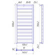 Рушникосушарка водяна Mario Модена 1200х540/500 1200х540 мм полірована нержавіюча сталь, фото 3