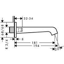 Излив для ванны Axor Citterio E 36425950 латунь матовый, фото №2
