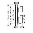 Смеситель скрытого монтажа для душа Hansgrohe Ecostat Square 15714000 с термостатом, фото 2