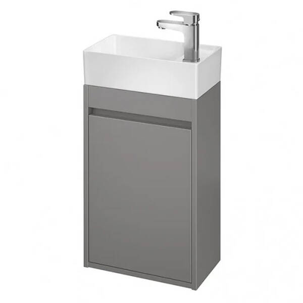 Тумба для раковини Cersanit Crea підвісна 40 см сірий, фото 1