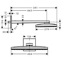 Верхний душ Axor ShowerSolutions 35278000 хром, фото №2