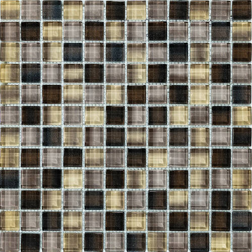 Мозаїка Mozaico De Lux Cl-Mos AYFG003 Mix Black+Gold Glass Mosaic 30,5х30,5 см, фото 1