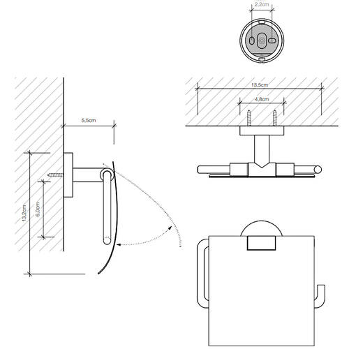 Держатель для туалетной бумаги Decor Walther Basic BA TPH4 0530200 с крышкой, хром, фото 2