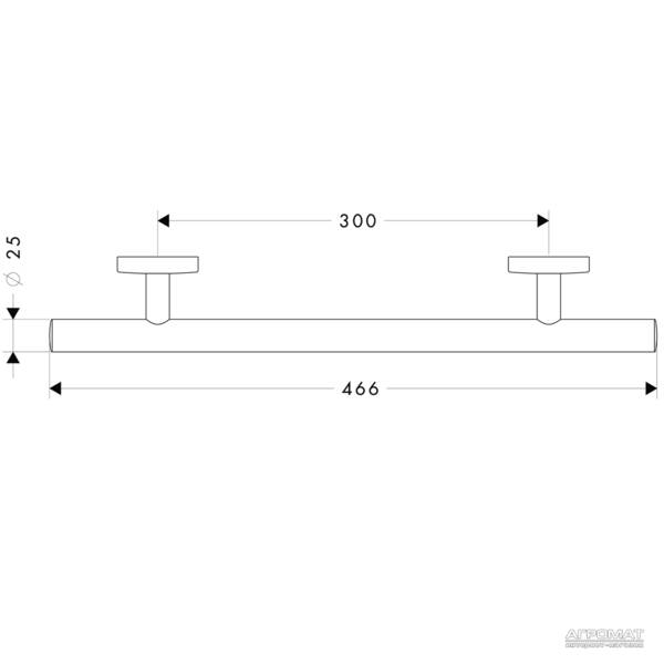 Поручень Hansgrohe Logis 40513000 хром, фото 2