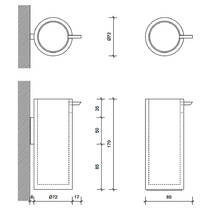 Дозатор для рідкого мила Decor Walther Stone SSP 0972355 білий матовий/сталевий, фото №2