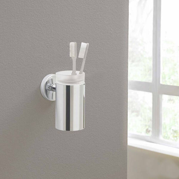 Стакан Hansgrohe Logis 40518000 с держателем хром, фото 3