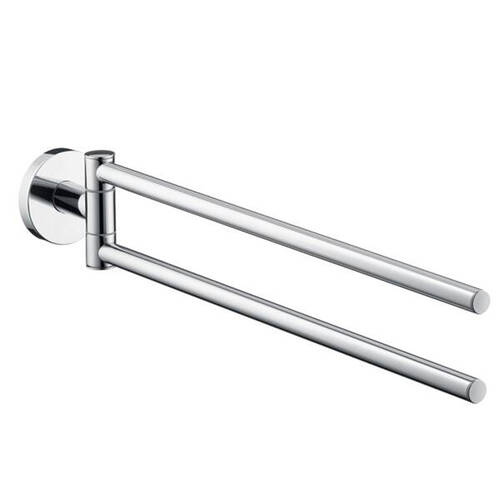 Тримач для рушників Hansgrohe Logis 40512000 подвійний динамічний хром, фото 1