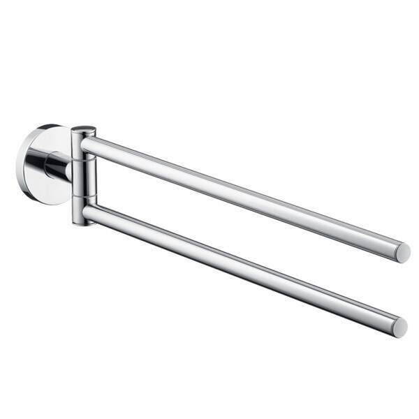 Тримач для рушників Hansgrohe Logis 40512000 подвійний динамічний хром, фото 1