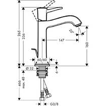 Змішувач для раковини Hansgrohe Metropol Classic 31302090 хром/золото, фото №2