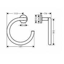 Тримач-півкільце для рушника Hansgrohe Logis Universal 41724000 хром, фото №2