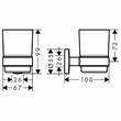 Стакан Hansgrohe Logis Universal 41718000 с держателем хром, фото 2